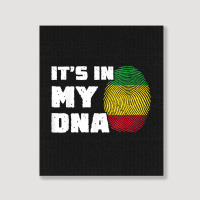 It's In My Dna Mali Flag Fingerprint Men Women Portrait Canvas Print | Artistshot