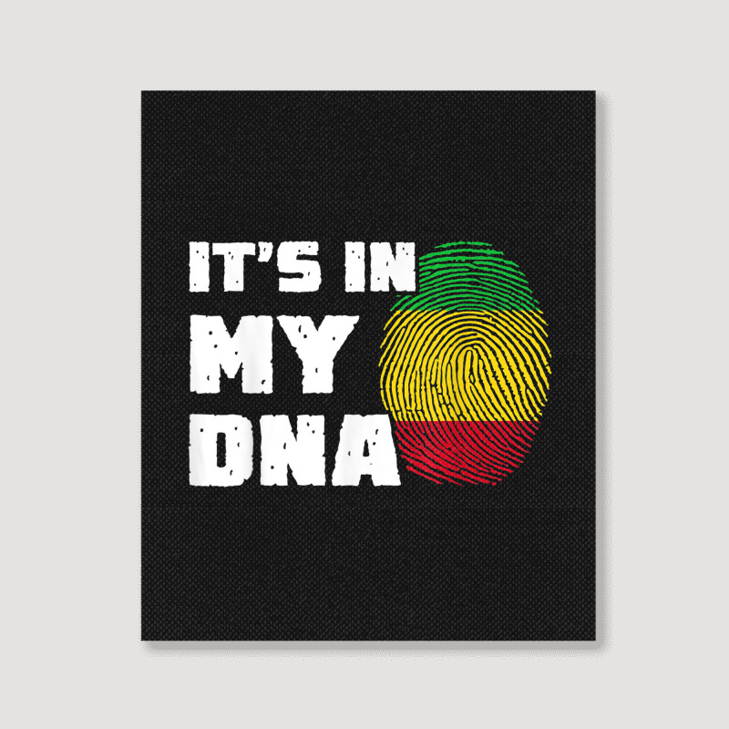 It's In My Dna Mali Flag Fingerprint Men Women Portrait Canvas Print by Fashzilla | Artistshot