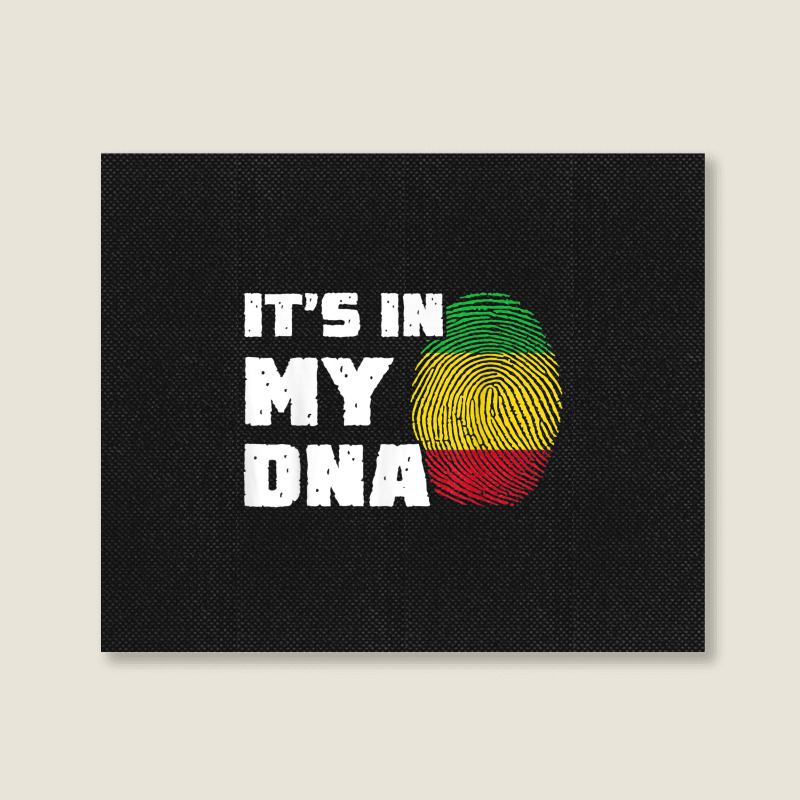 It's In My Dna Mali Flag Fingerprint Men Women Landscape Canvas Print by Fashzilla | Artistshot