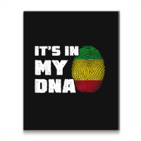 It's In My Dna Mali Flag Fingerprint Men Women Metal Print Vertical | Artistshot