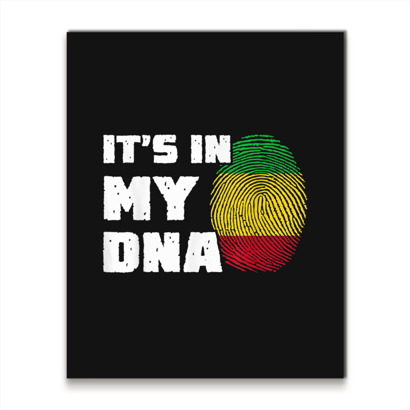 It's In My Dna Mali Flag Fingerprint Men Women Metal Print Vertical by Fashzilla | Artistshot