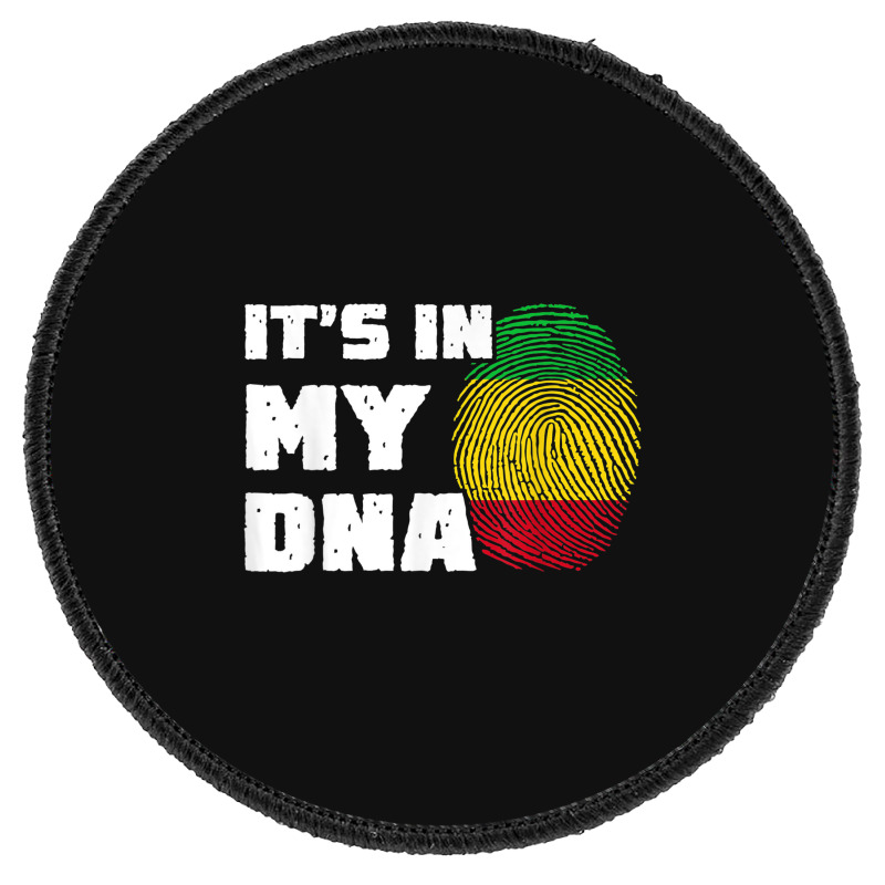 It's In My Dna Mali Flag Fingerprint Men Women Round Patch by Fashzilla | Artistshot