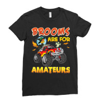 Brooms Are For Amateurs Witch Monster Car Halloween Scary Ladies Fitted T-shirt | Artistshot