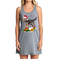 Funny Otterhound Dog Christmas Lights Santa Hat Xmas Tank Dress | Artistshot