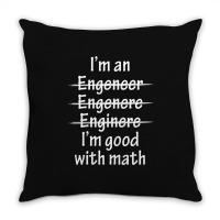 I Am Good With Math Throw Pillow | Artistshot