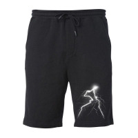 Lightning T Shirt Thunder Lightning Bolt Storm Strikes Fleece Short | Artistshot