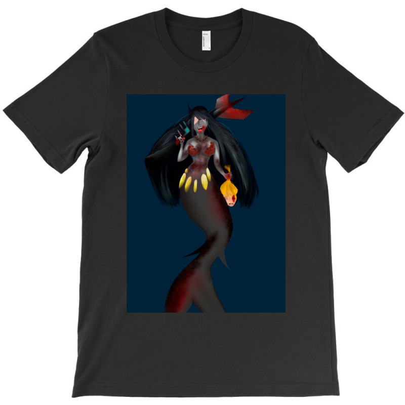 Killer Mermaid Long T-Shirt by DEMARCOBLACK | Artistshot