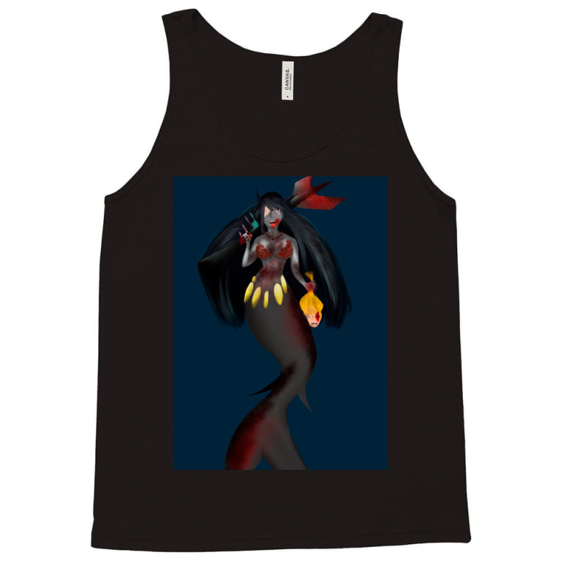 Killer Mermaid Long Tank Top by DEMARCOBLACK | Artistshot