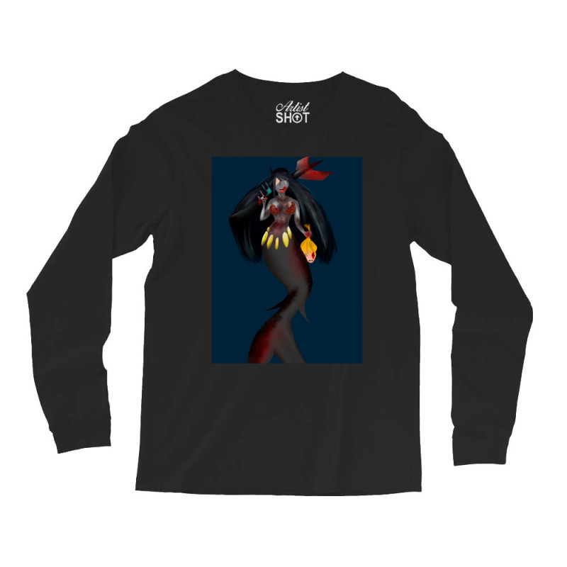 Killer Mermaid Long Long Sleeve Shirts by DEMARCOBLACK | Artistshot