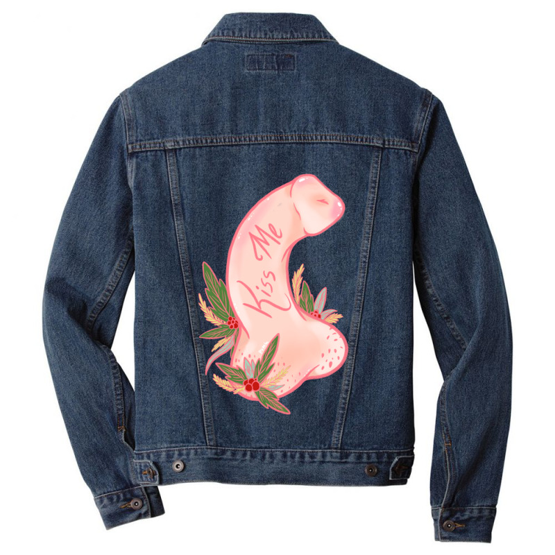 Kiss Me Men Denim Jacket by DEMARCOBLACK | Artistshot