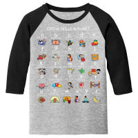 Mental Health Awareness Coping Skills Alphabet Kids Teens Premium T Sh Youth 3/4 Sleeve | Artistshot