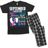 Womens September Is National Thyroid Cancer Awareness Month Warrior V Men's T-shirt Pajama Set | Artistshot