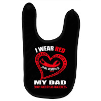 In My Memory Of My Dad Brain Aneurysm Awareness T Shirt Baby Bibs | Artistshot