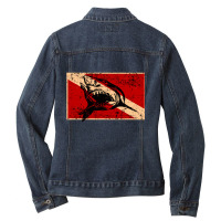 Scuba Shark, Scuba Shark Vintage, Scuba Shark Art, Scuba Shark Paintin Ladies Denim Jacket | Artistshot