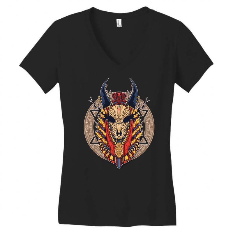 Anubis Head Skull, Anubis Head Skull Vintage, Anubis Head Skull Art, A Women's V-Neck T-Shirt by SHUTREI55 | Artistshot