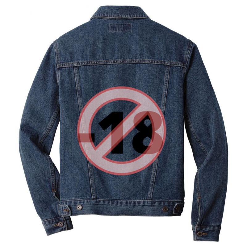 Mature Content, Forbiden Under 18 Men Denim Jacket by DEMARCOBLACK | Artistshot