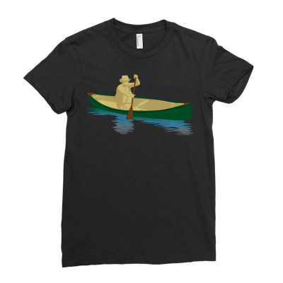Canoe Paddling Lover Canoeing Art Gift Canoe Camping Gift Long Sleeve Ladies Fitted T-shirt Designed By Juvenal