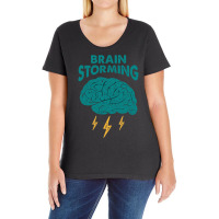 Brain Storming, Brain Storming Art, Brain Storming Vintage, Brain Stor Ladies Curvy T-shirt | Artistshot