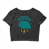 Brain Storming, Brain Storming Art, Brain Storming Vintage, Brain Stor Crop Top | Artistshot