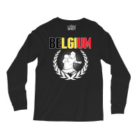 Belgium Table Tennis Lovers   Support Belgian Ping Pong Team Long Sleeve Shirts | Artistshot