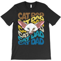 Mens Funny Cute Oriental Shorthair Cat Dad, Retro Vintage Cat T Shirt T-shirt | Artistshot