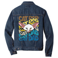 Mens Funny Cute Oriental Shorthair Cat Dad, Retro Vintage Cat T Shirt Men Denim Jacket | Artistshot