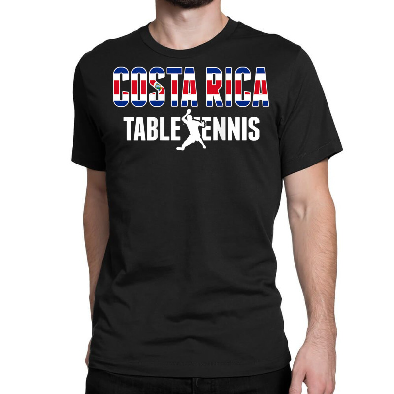 Costa Rica Table Tennis Fans   Costa Rican Flag Ping Pong Classic T-shirt by Outpost | Artistshot