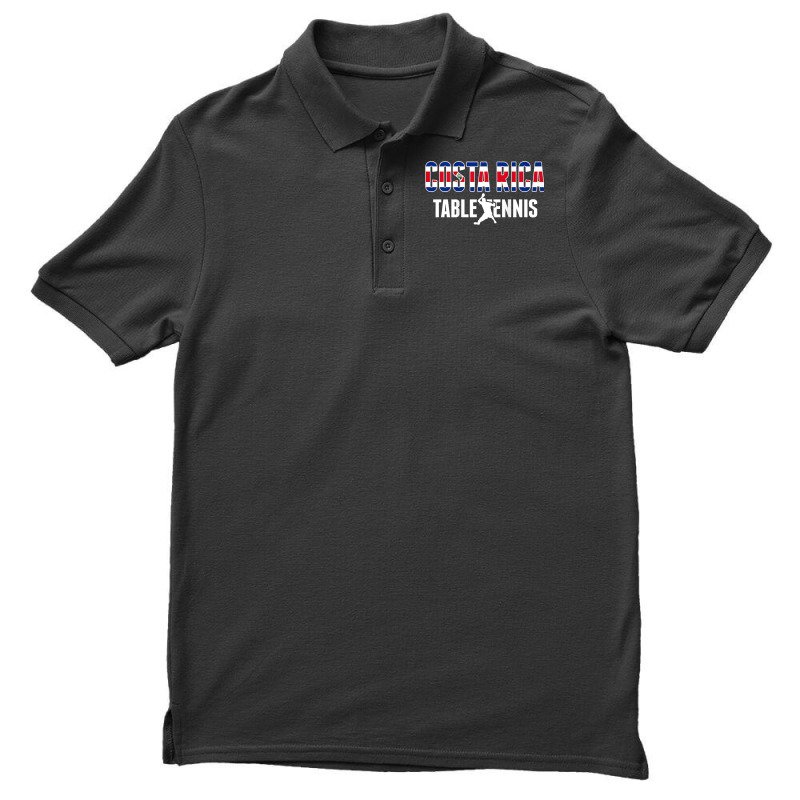 Costa Rica Table Tennis Fans   Costa Rican Flag Ping Pong Men's Polo Shirt by Outpost | Artistshot