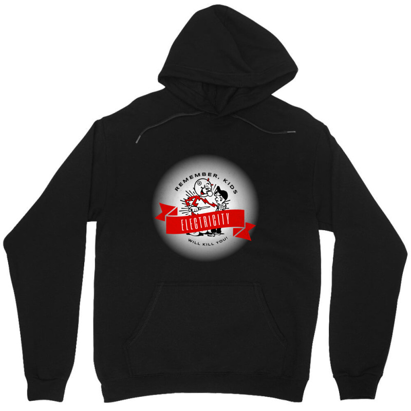 Retro Dangerous Electricity Public Service Ad 1970 Unisex Hoodie | Artistshot