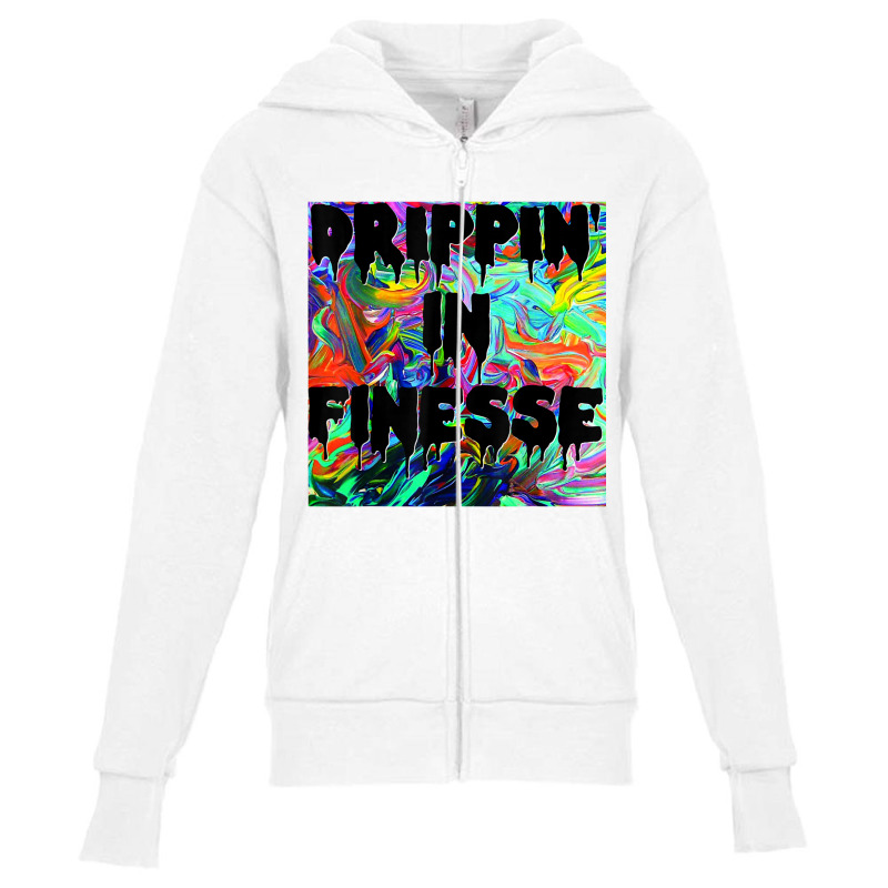 Drippin' In Finesse Colorful Bright Drip Party T Shirt Youth Zipper Hoodie | Artistshot