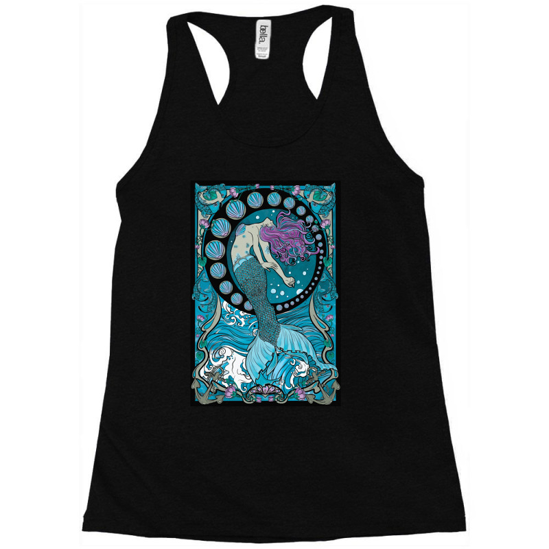 Nouveau Mermaid, Nouveau Mermaid Art, Nouveau Mermaid Painting, Nouvea Racerback Tank by SHUTREI55 | Artistshot