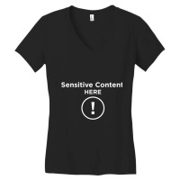 Sensitive Content Here ! Women's V-neck T-shirt | Artistshot