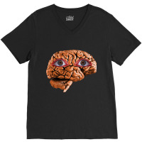 Brain With Eyes, Brain With Eyes Art, Brain With Eyes Vintage, Brain W V-neck Tee | Artistshot