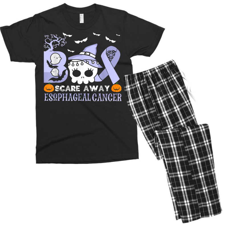 Boo Scare Away Esophageal Cancer Halloween Men's T-shirt Pajama Set by Fashzilla | Artistshot