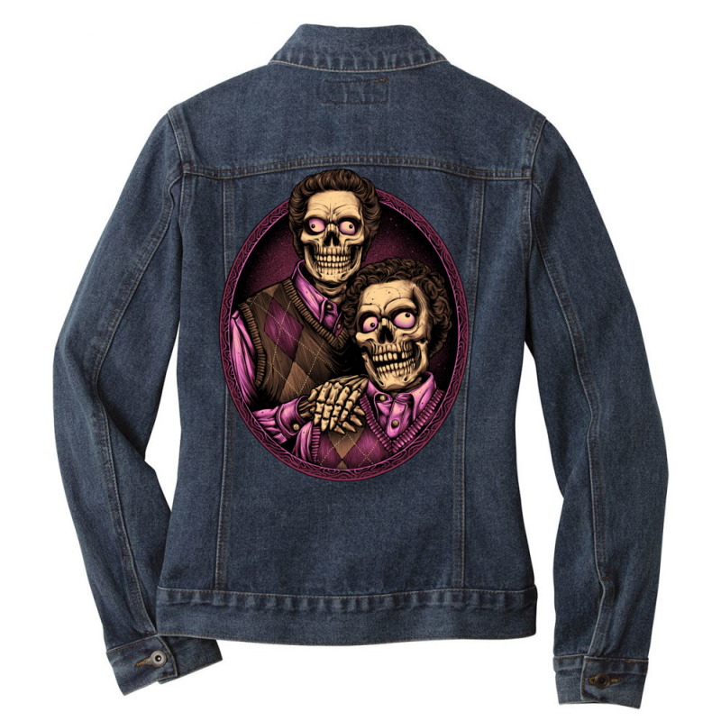 Bros For Life And Death Ladies Denim Jacket by cm-arts | Artistshot