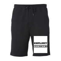 Explicit Content Fleece Short | Artistshot