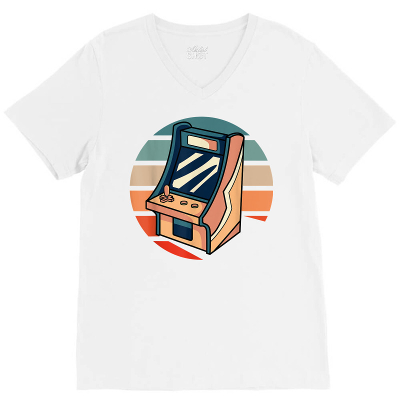 Arcade Game Machine Computer Geek T Shirt V-neck Tee | Artistshot