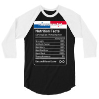 Panamanian Dad Nutrition Facts T Shirt 3/4 Sleeve Shirt | Artistshot