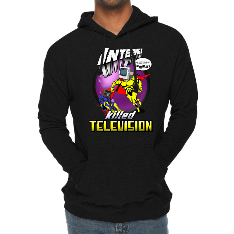 Internet Killed Television, Internet Killed Television Art, Internet K Lightweight Hoodie | Artistshot