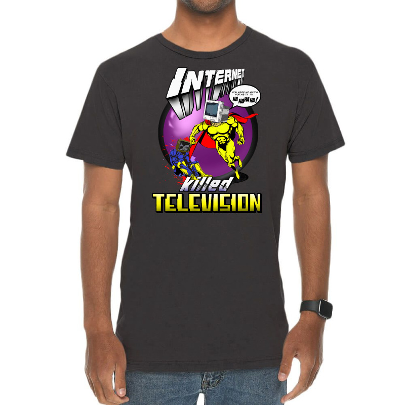 Internet Killed Television, Internet Killed Television Art, Internet K Vintage T-shirt | Artistshot