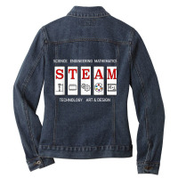 Steam Technology, Art And Engineering Stem Education Shirt Ladies Denim Jacket | Artistshot