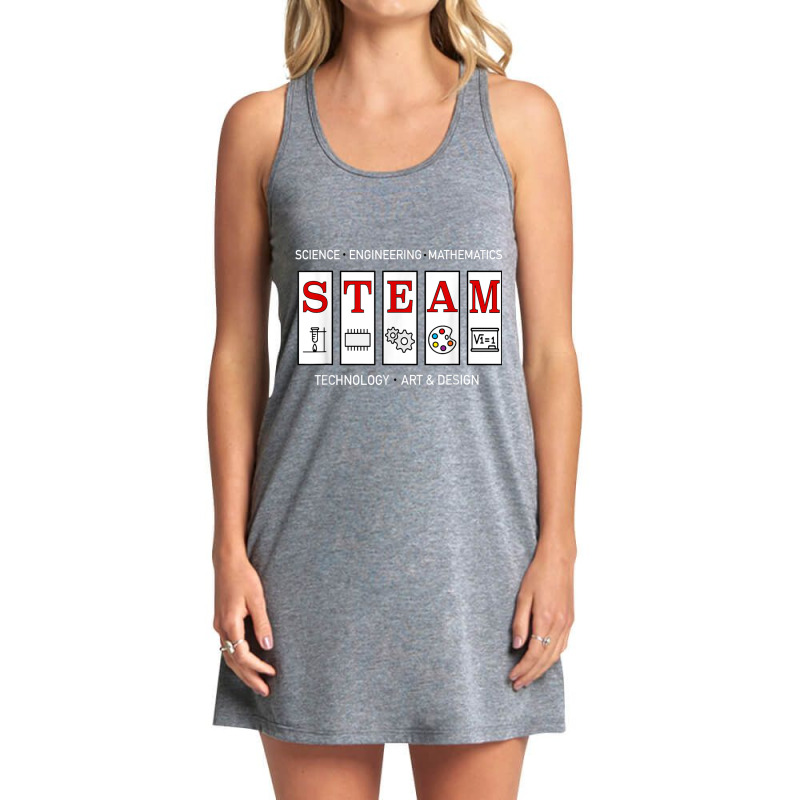 Steam Technology, Art And Engineering Stem Education Shirt Tank Dress by cm-arts | Artistshot