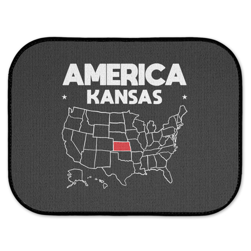 Usa Kansas, Usa Kansas Vintage, Usa Kansas Art, Usa Kansas Painting, U Rear Car Mat | Artistshot