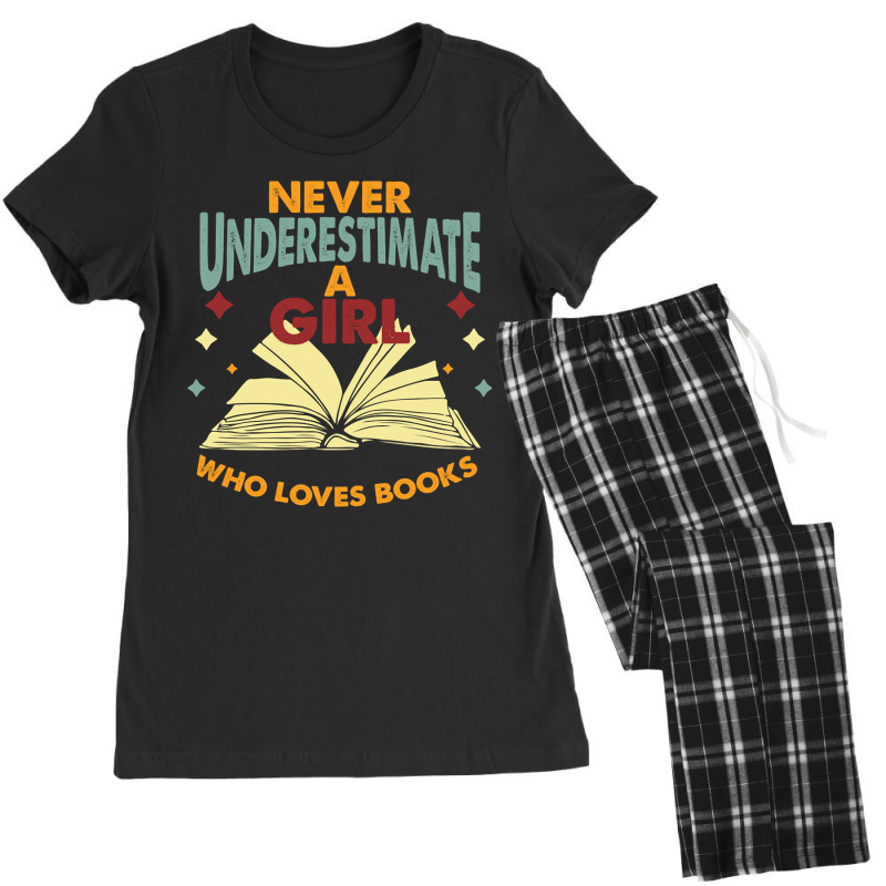 Never Underestimate A Girl Who Loves Books Women's Pajamas Set by Aiello Mcdade | Artistshot