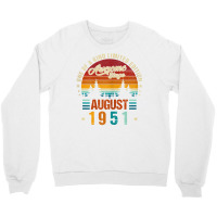 Womens Vintage 1951 Awesome Since August 1951 Limited Edition 71th T S Crewneck Sweatshirt | Artistshot