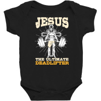 Deadlifter Jesus, Deadlifter Jesus Art, Deadlifter Jesus Painting, Dea Baby Bodysuit | Artistshot