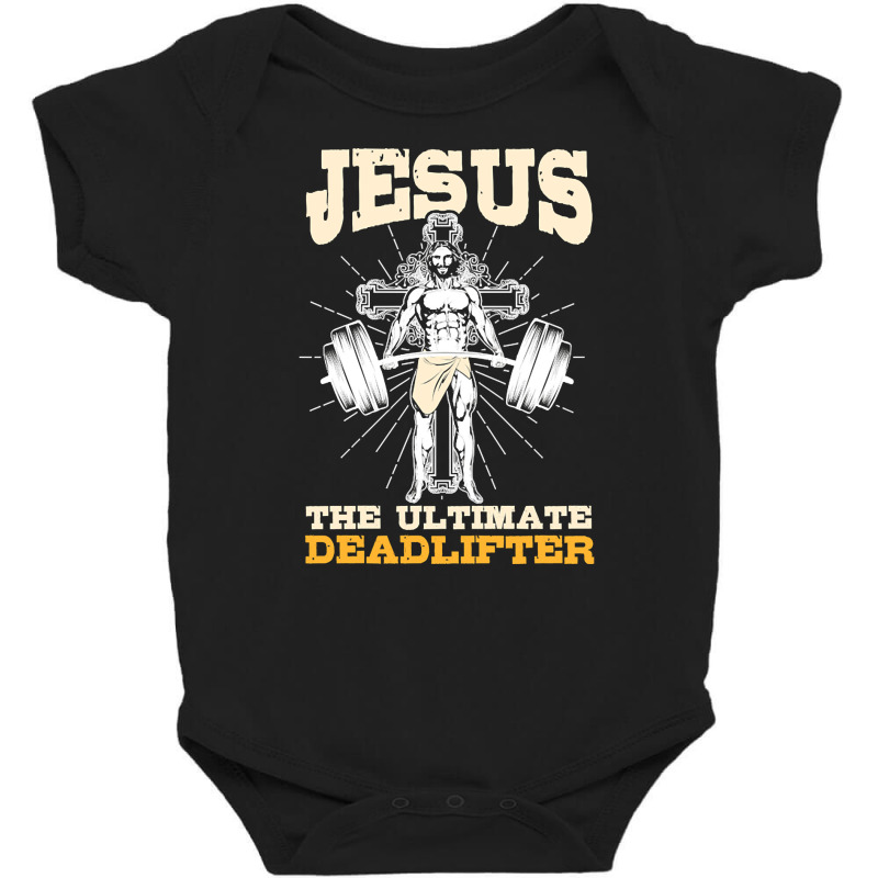 Deadlifter Jesus, Deadlifter Jesus Art, Deadlifter Jesus Painting, Dea Baby Bodysuit by cm-arts | Artistshot