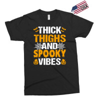 Thick Thighs And Spooky Vibes Funny Halloween Costume Women Exclusive T-shirt | Artistshot