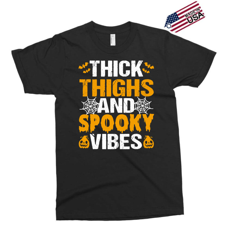 Thick Thighs And Spooky Vibes Funny Halloween Costume Women Exclusive T-shirt | Artistshot