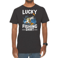 Lucky Fishing, Lucky Fishing Vintage, Lucky Fishing Art, Lucky Fishing Vintage T-shirt | Artistshot